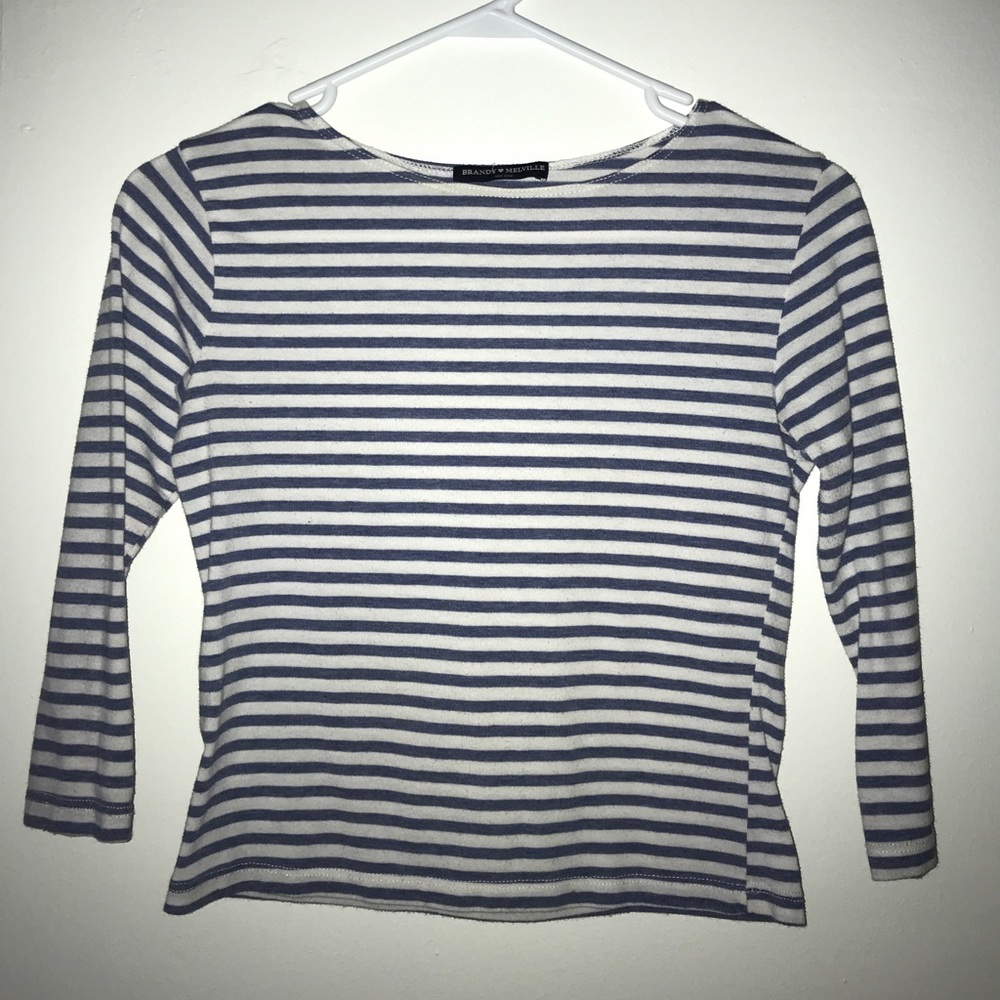 Brandy Melville Stripped 3/4 length tee